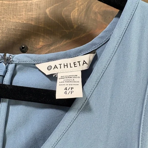 Athleta Brooklyn Jumpsuit Blue 4 petite - Picture 3 of 6